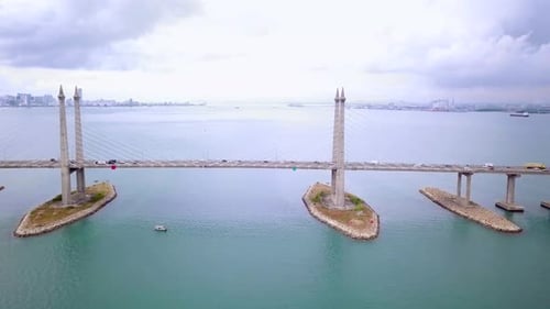Penang Bridge Drone Shot