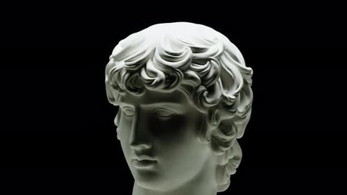 Gipskopf-Skulptur Apollonian Nahaufnahme