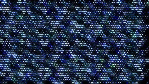 Abstract Blue Digital Wavy Lines Loop Background