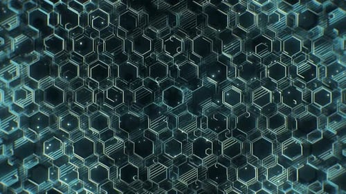 Dunkler sechseckiger Tech-Hintergrund