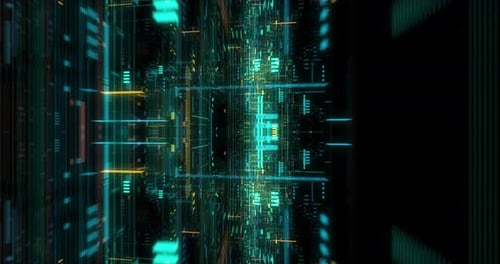 Seamless loop of abstract futuristic technological background