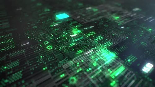 Green Electronic Hi-Tech Background