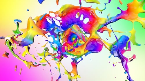 Mehrfarbige Farben Splash 4K