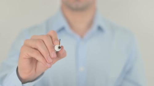 Hand Writes Hotline with Black Marker