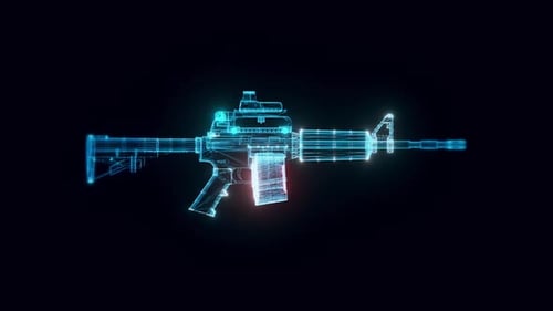 World War 2 Cannon Hologram Rotating Hd