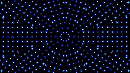 Animated Blue Glowing Dots and Stars Decorative Background