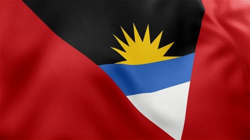 Antigua and Barbuda Flag Waving Seamless Loop Animation