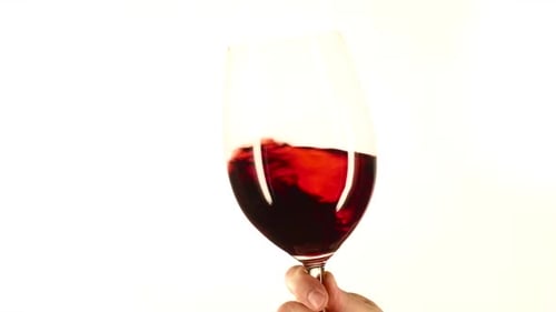 Red Wine Swirling in a Glass