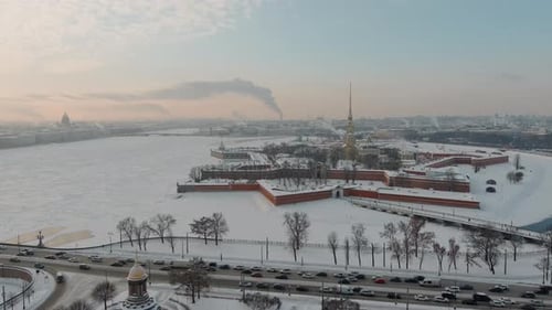 Drone Footage of Winter View of St