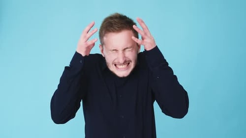 Headache Pain Stress Pressure Man Head Gif Loop