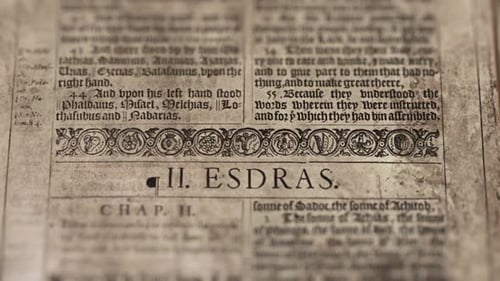Apocrypha Second Esdras, Slider Shot, Old Paper Bible, King James Bible