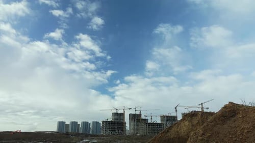 Baustelle. Bau moderner Hochhäuser
.