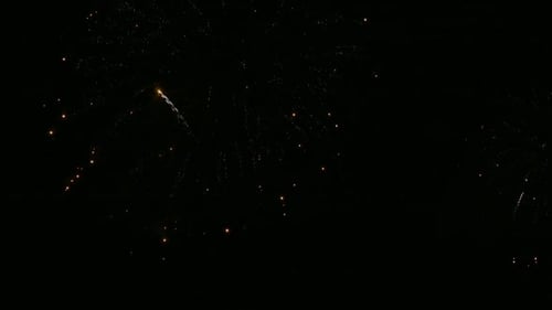 Buntes Feuerwerk bei Nacht auf Himmelshintergrund