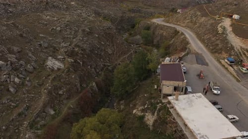 Road in a Beautiful Mountain Gorge