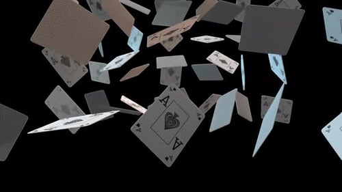 Alpha Matte Falling Playing Card Ace