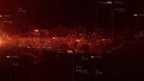 Abstract Flowing Matrix Data and Particles simulation Background 05