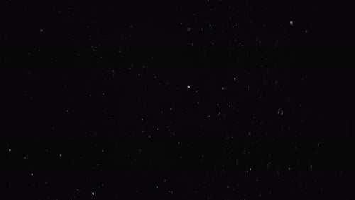 Floating Particles on Black Background