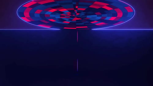 Abstract High Tech Hud Technology Blue And Red Color Background