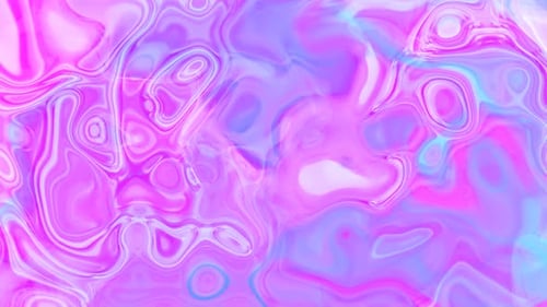 Dynamic Pink and Purple Holographic Fluid Abstract Background