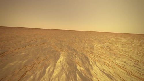 Animation mit Blick von oben auf das plätschernde goldene Wasser des Ozeans. Symbol des Reichtums
.