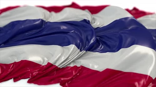 Realistic Thailand Flag Waving Motion Graphic
