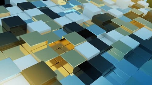 Geometrische Würfel zufälliger Looping-Hintergrund