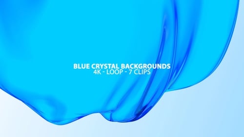 Abstract Blue Fluid Flowing Motion Background Loop