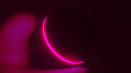 Wunderschöne Neonkugel. Abstrakte dynamische Hintergründe