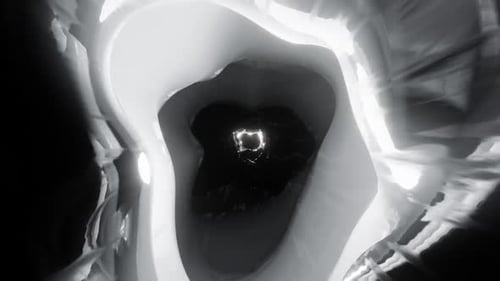 Vj Loop Of Silver Tunnel com fundo preto e branco HD