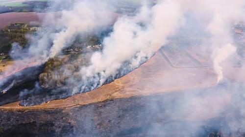 Flyover Ecology Catastrophe. Drought and Climate Change. Global Warming concept
