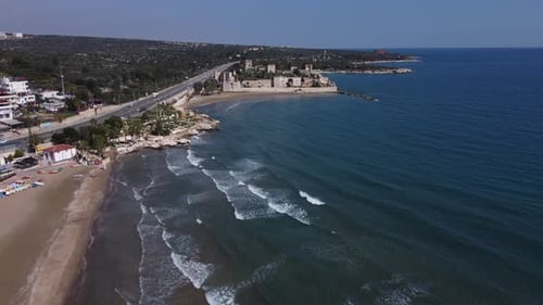 Historical Antique City Aerial Drone