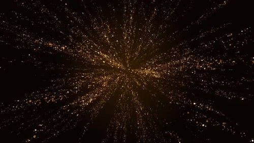 Glittering Gold Particle Burst Loop