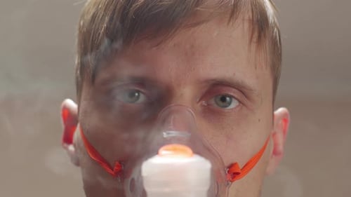 Oxygen Mask Sick Man