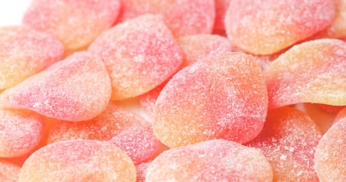 Heart shape candy in rotation
