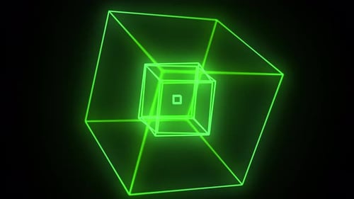 Neon Cube Vj Loop 4K