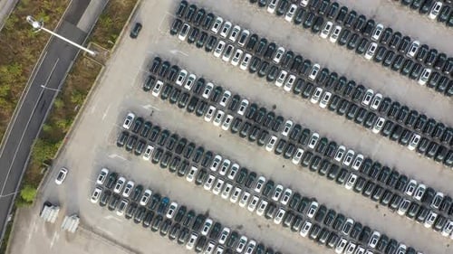 Parking lot in factory