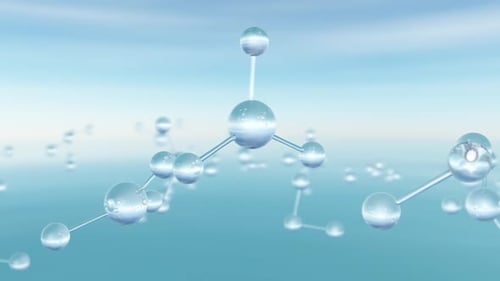 Abstract Molecular Structure Network Animation Loop for Science Projects