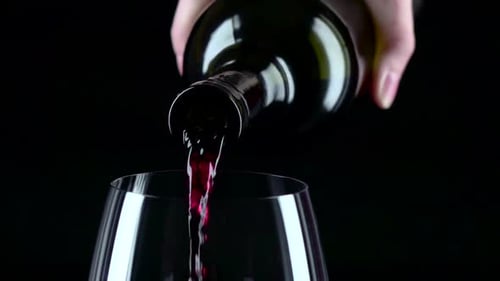 Wine Being Poured into a Wine Glass