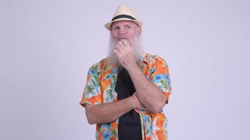 Bearded Man Thinking
