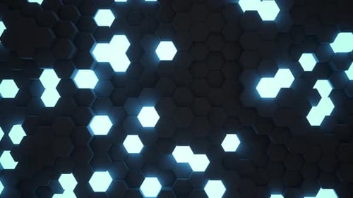 Fondo brillante de hexágonos 02 - 4K