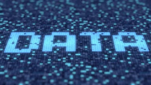 Geometric Digital Data Text Reveal