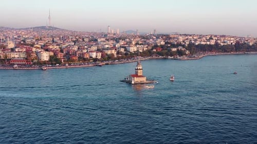Aerial Istanbul Maiden Tower