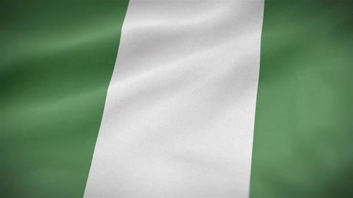 Realistic Waving Nigeria Flag Loop Animation