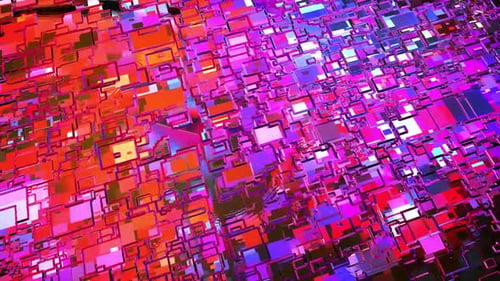 Vibrant Futuristic Abstract Grid Data Flow Background