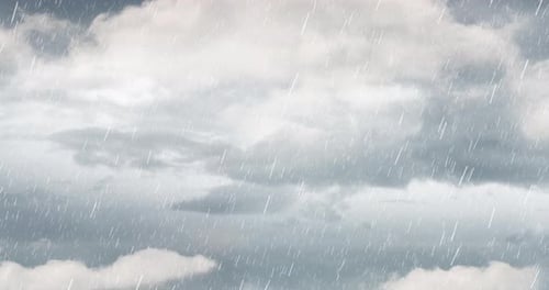 Dunkler stürmischer Himmel mit Regen und Wolken 4k