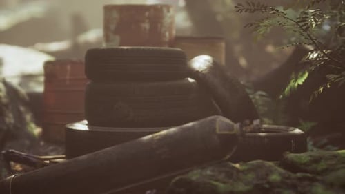 Garbage Dump in Tropical Forest