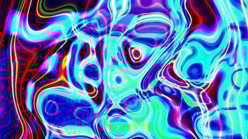 Abstract Fluid Neon Glowing Lines Background Loop