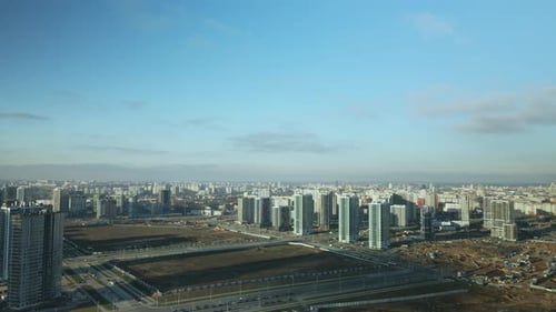 Aerial View of Modern City Skyline Development