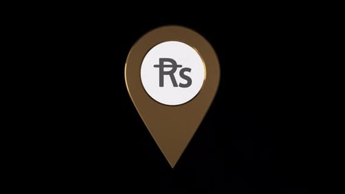 Mauritian Rupee Currency Symbol In Pin Point With Alpha Channel 2K
