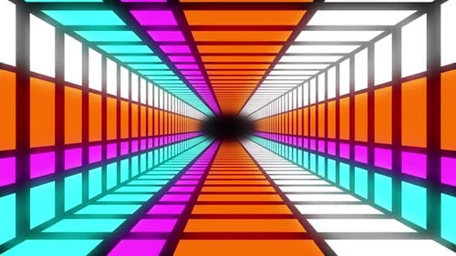Hypnotische Animation mit bunten Formen